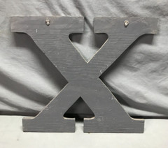 Decorative Salvage Tin Ceiling 16″ Patchwork Silver Metal VTG Letter X 223-25B