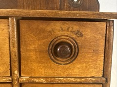 Antique Vintage Wooden Wall 8 Drawer Spice Cabinet Cupboard Apothecary Chest