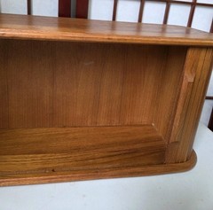 Vintage HTF Mid Century Eppco Enterprises Teak Tambour Door Wall Mount Cabinet