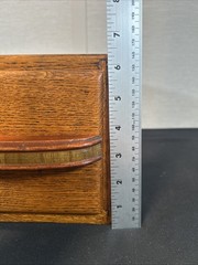 Vintage Wood 15x8x6.5” Recipe Box Card Catalog 1 Drawer Oak Library File Cabinet