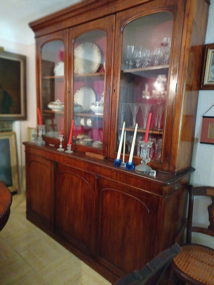 Mahogany English Breakfront, Antique