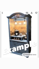 Elegant wood China Cabinet – Glass Doors, Display Shelves – Great For DIY Refurb