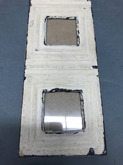 VTG 5×17 Multi Triple 3″ Photo Tin Ceiling Metal Picture Frame Old 1838-25B