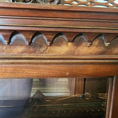 Antique China Cabinet Chippendale in Walnut by ROYAL FURNITURE Co