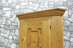 Antique Wooden Wall Cabinet Corner Cabinet Bathroom Cabinet Barock 1850