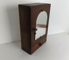 small Art Deco Antique Medicine Apothecary Cabinet Bathroom Shaving barn style