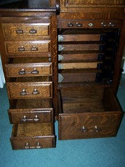 ANTIUQE OAK DENTAL CABINET