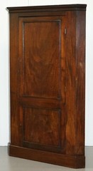 ORIGINAL GEORGE III CIRCA 1760 SOLID MAHOGANY CORNER CUPBOARD LARGE BOOKCASE
