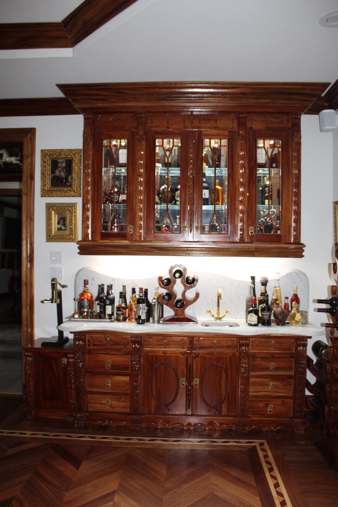 One-of-a-Kind Hand-Carved Mahogany Cabinet – Exquisite Craftsmanship and Timeles