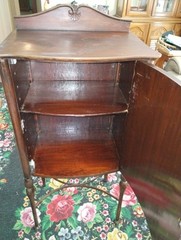 Circa Turn Of The 19th Century Music Cabinet With One Adjustable Shelf.