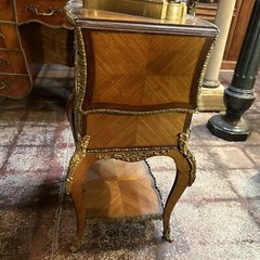 French Original King wood gilded bronze figures Luis phillipe cabinet Circa 1880