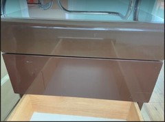  Chocolate Lacquer Tubular Steel Pace collection Leon Rosen Desk Drawers