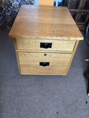 Stickley Mission Oak Rolling File Cabinet / Solid Quartersawn Oak