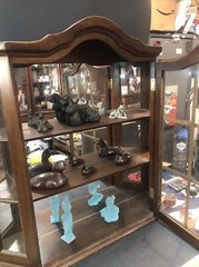Vintage 1940-60s Tea Cupboard Cabinet With 2 Shelves & Lock Door, Wall Stackable