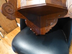 VICTORIAN EASTLAKE BLACK WALNUT CORNER CABINET 1880