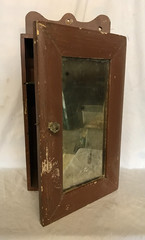 VTG Chocolate 11×23 Wood Wall Mounted Medicine Cabinet Old Cupboard 1550-25B