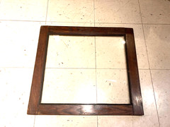 ANTIQUE OAK MERCANTILE CABINET SLIDING GLASS DOORS PAIR