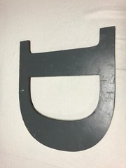 Decorative Salvaged Tin Ceiling 16″ Patchwork Mix Color Metal Letter D 1621-23B
