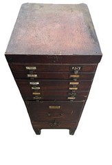 Antique Shaw Walker Oak 4 Drawer Wood File Cabinet Collectors Piece Decent Cond