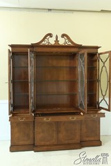46829EC: KARGES Georgian Mahogany Breakfront w. Convex Glass