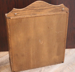 Vintage W Germany Oak Cabinet with Italian Tiles