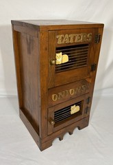 Vintage Potatoes Taters ‘N Onions Solid Wood Storage Bin Farmhouse Country