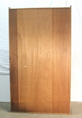 Mid Century Four Shelf Cabinet with Sliding Glass Doors