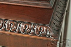 LF33074: MASTER CRAFTSMAN Quality Chinese Chippendale Mahogany Display Cabinet
