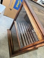 Antique Schulze’s Butter Krust Bread Oak Bakery Display Case Store Countertop