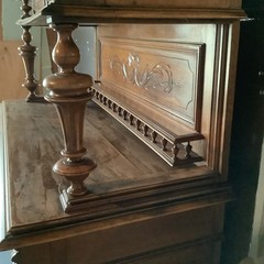 Antique Country French Carved Walnut Cupboard, 19th Century
