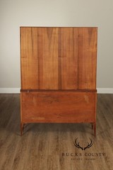 Lane ‘Tuxedo’ Mid Century Modern Walnut China Cabinet