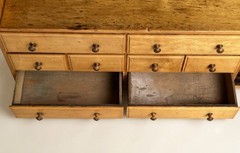 44″ Solid Wood Apothecary Sideboard Rustic Farmhouse Buffet Console 8 Drawer