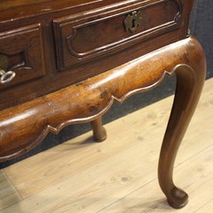 Antique bureau furniture Spanish writing desk in mahogany wood 19th century