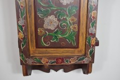 Antique Wooden Kitchen Wall Shelf Cabinet Vintage Spice Cabinet Apothecary Box