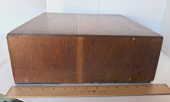 Card Catalog File Cabinet Library Recipe Box Antique Oak 2 Drawer – Brass Pulls