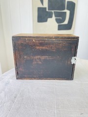 Antique vintage pine 1930s wall cabinet shelf office storage bathroom kitchen.