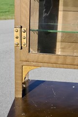 Antique Medical Cabinet Apothecary Medicine Glass Display Case industrial Vtg