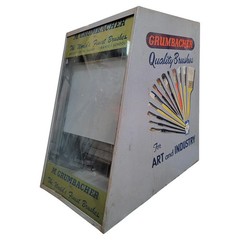 Vintage Industrial / Commercial Fixture Paintbrush Point of Sale Cabinet Art