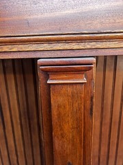 WOW vintage antique mahogany post Office work cabinet 83” L x 101” H x 15.5” D