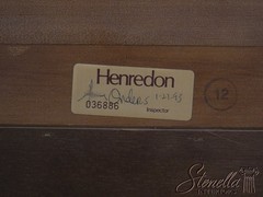 72770: HENREDON 4 Door Mahogany China Curio Cabinet