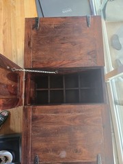 Antique Wooden Coffee Wine Table Cabinet