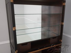 70937: EJ VICTOR Chinoiserie Eglomise Mirror Door Bar Cabinet