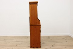 Farmhouse Antique Carved Pine Cupboard or Display Cabinet #55760