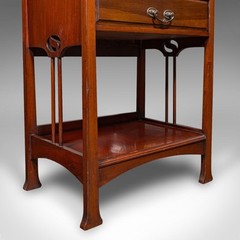 Antique Fall Front Music Cabinet, English, Art Nouveau, Victorian, After Liberty
