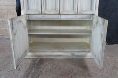 Wellington Hall Painted French Provincial Illuminated Drybar Bar Cabinet 84″