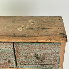Americana Primitive Antique Apothecary Cabinet/Chest With Distressed Multi Color