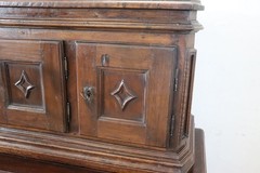 17th Century Italian Solid Walnut Antique Cupboard or Cabinet