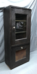 VTG Oak Double Door Bookcase Doctors Medicine Cabinet 20×43 Old 1502-25B