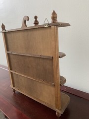 Miniature Wooden CURIO Display Case Cabinet Wall Hanging/Free Standing 3Shelf