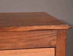 Antique French Cabinet Highly Carved Chestnut Wood w/Boy Girl and Bird (Macaw)